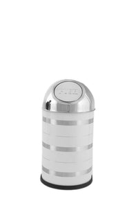 100 % Stainless Steel White Coloured Push Dustbin